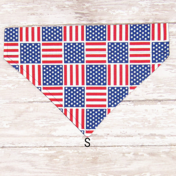 Red, White & Blue Pet Bandana- Fits Over Collar 4 Sizes Available