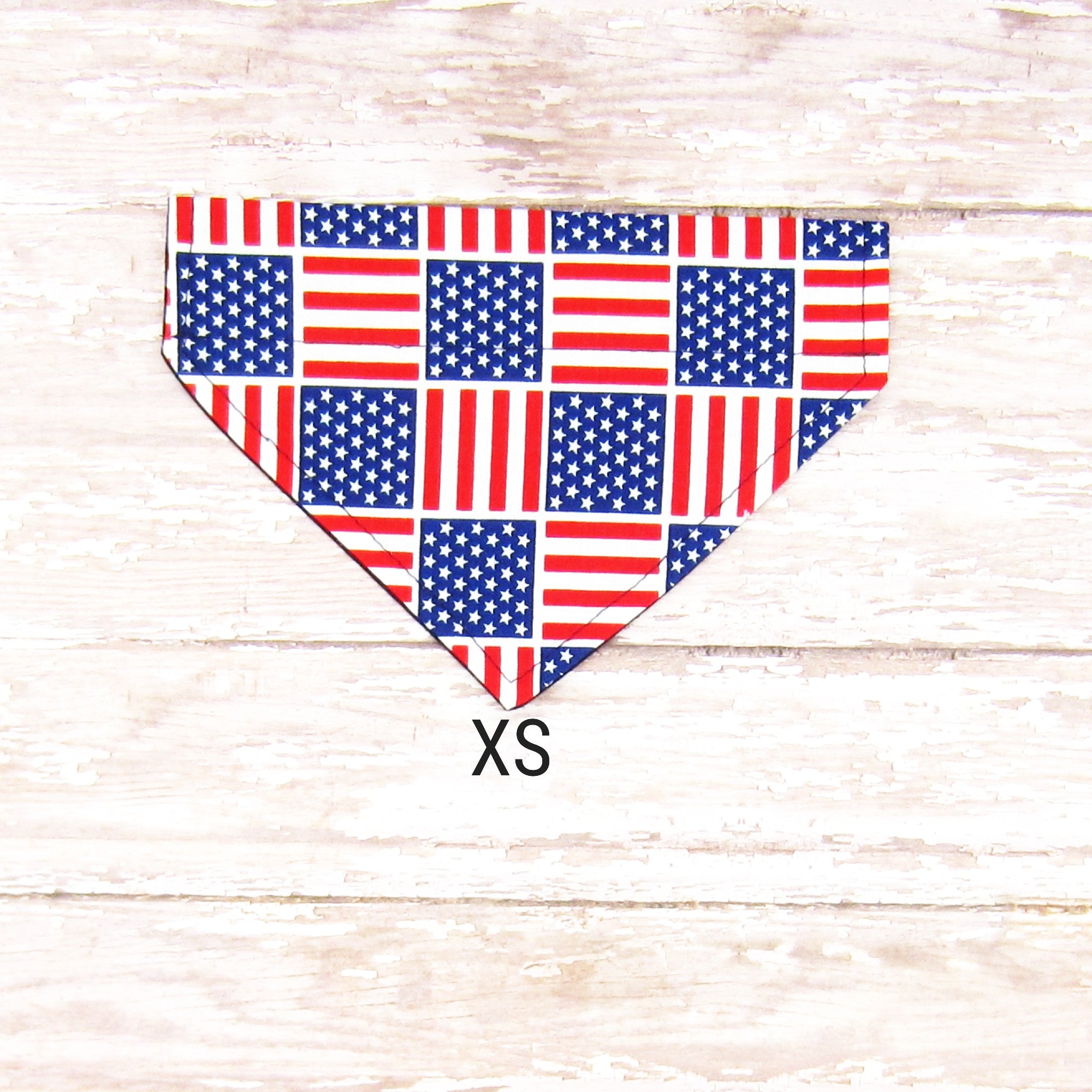 Red, White & Blue Pet Bandana- Fits Over Collar 4 Sizes Available