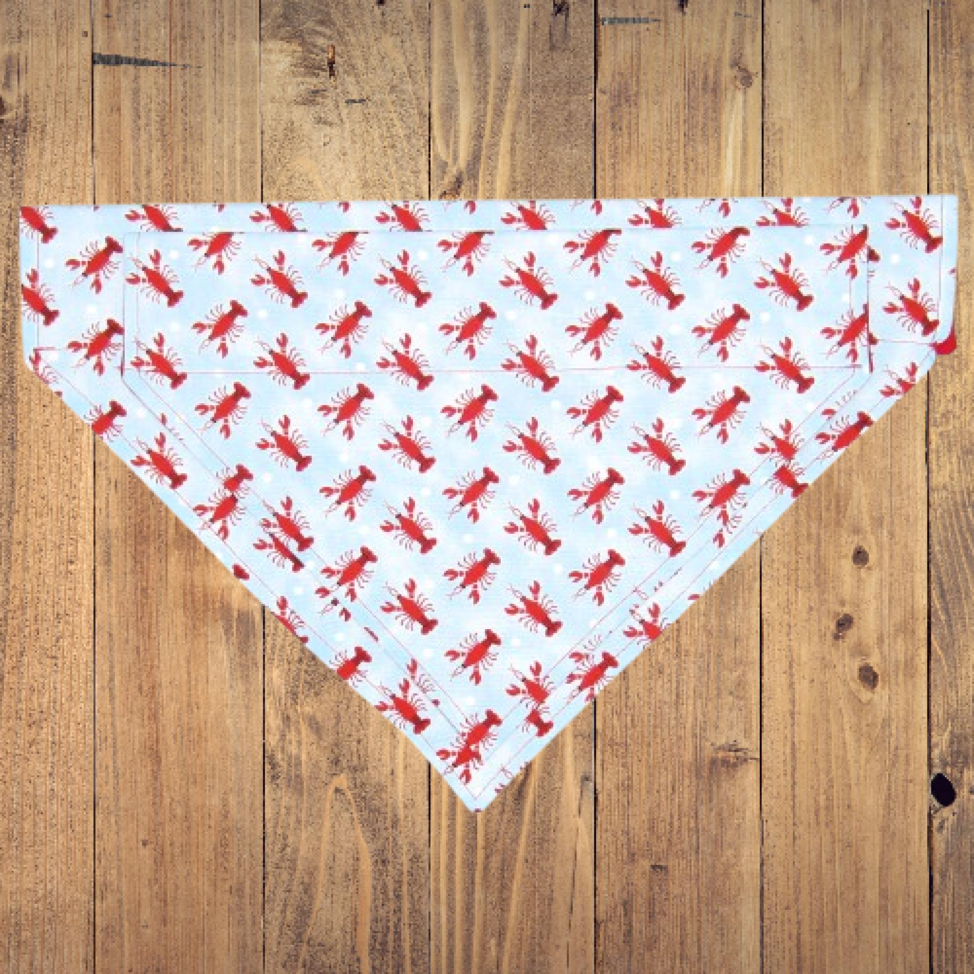 Red Lobsters Pet Bandana- Fits Over Collar 4 Sizes Available