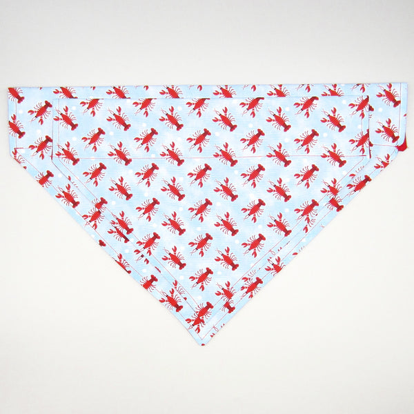 Red Lobsters Pet Bandana- Fits Over Collar 4 Sizes Available