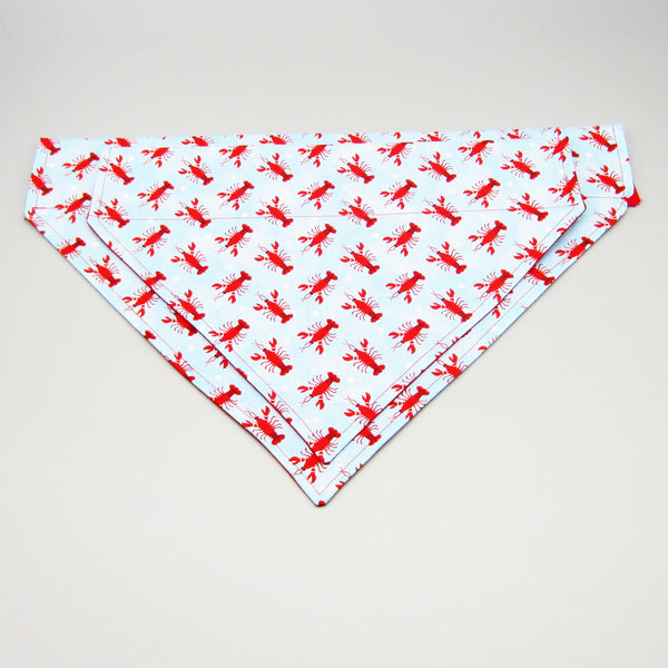Red Lobsters Pet Bandana- Fits Over Collar 4 Sizes Available