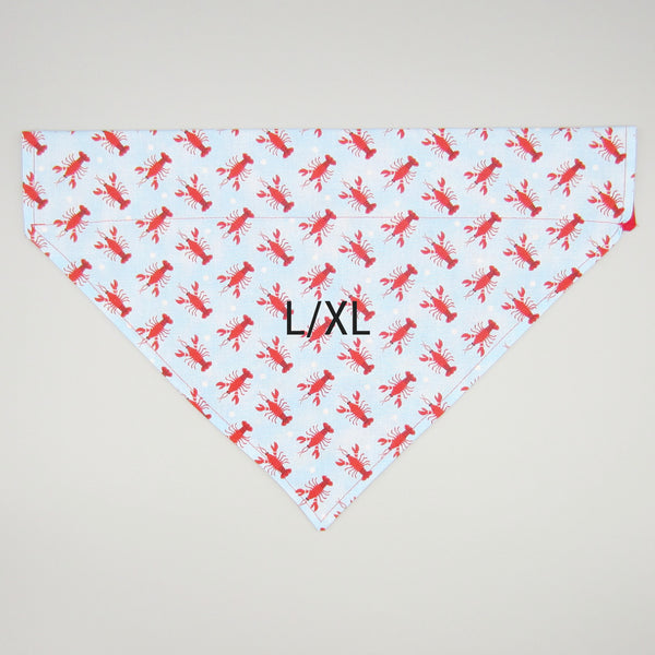 Red Lobsters Pet Bandana- Fits Over Collar 4 Sizes Available