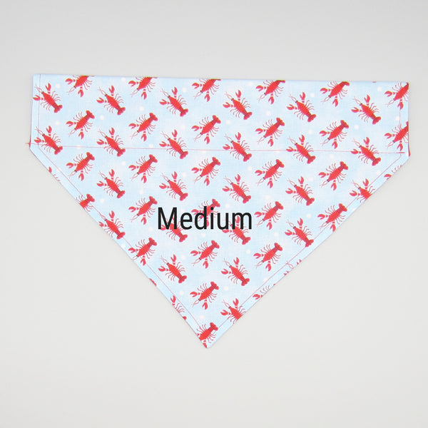 Red Lobsters Pet Bandana- Fits Over Collar 4 Sizes Available