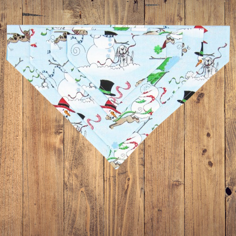 Snow Dogs Pet Bandana- Fits Over Collar 4 Sizes Available