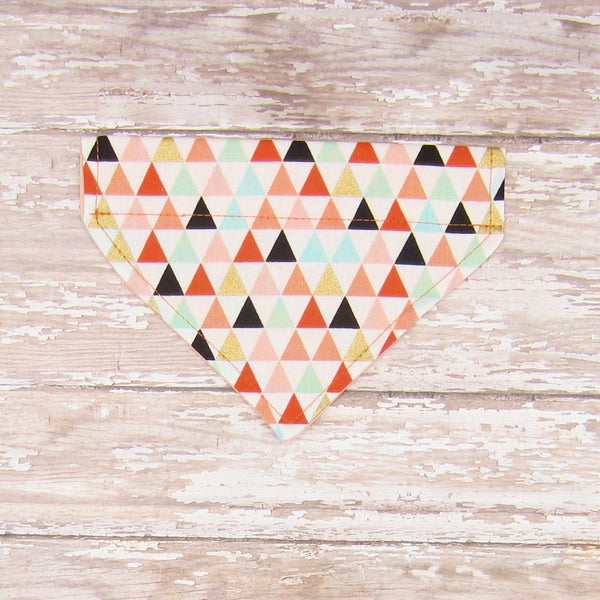 Multicolor Triangle Pet Bandana- Fits Over Collar 4 Sizes Available