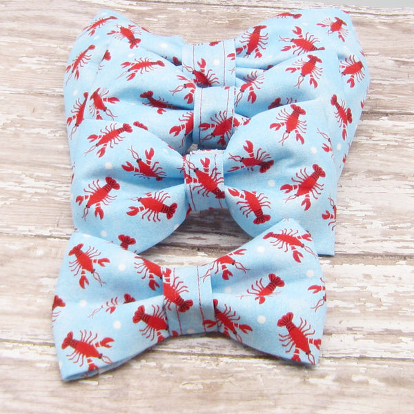 Red Lobster Dot Pet Bow Tie or Sailor Bow-4 Sizes Available