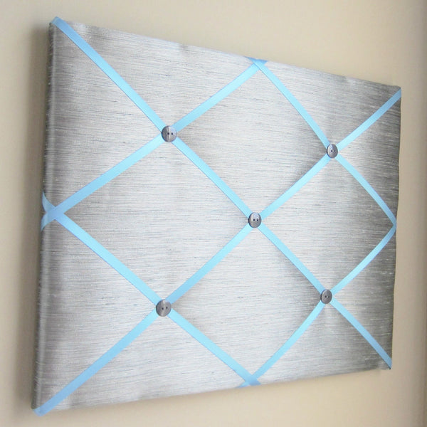 16"x20" Memory Board or Bow Holder-Gray Shantung - Hold It!
