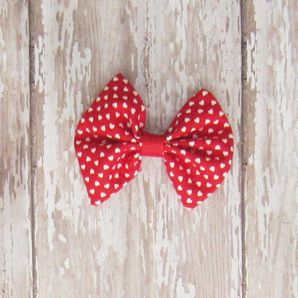 Dog Hair Bow in Pink, Red, Orange & Peach Fabrics. - Hold It!