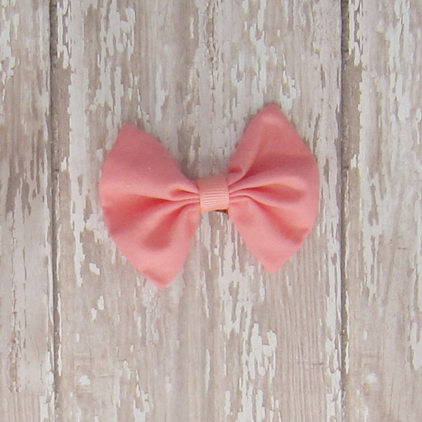 Dog Hair Bow in Pink, Red, Orange & Peach Fabrics. - Hold It!