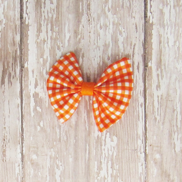 Dog Hair Bow in Pink, Red, Orange & Peach Fabrics. - Hold It!