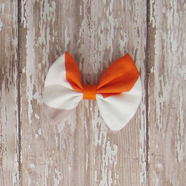 Dog Hair Bow in Pink, Red, Orange & Peach Fabrics. - Hold It!