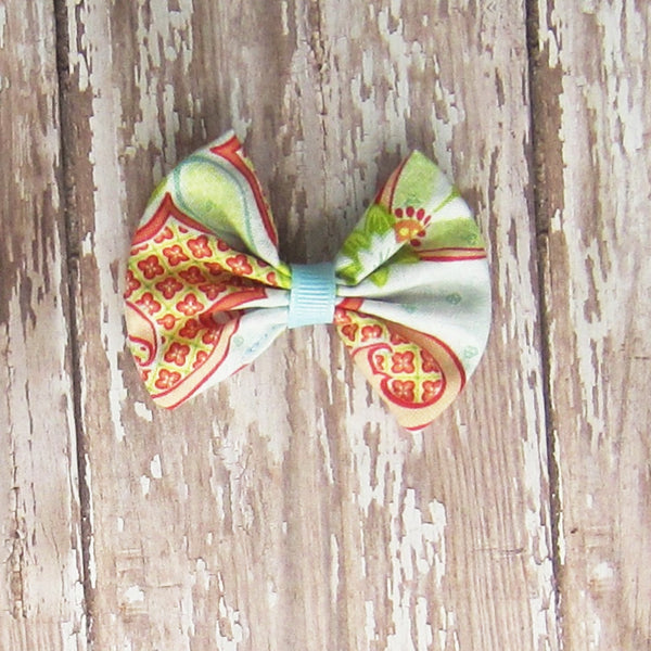 Dog Hair Bow in Blue Fabrics - Hold It!