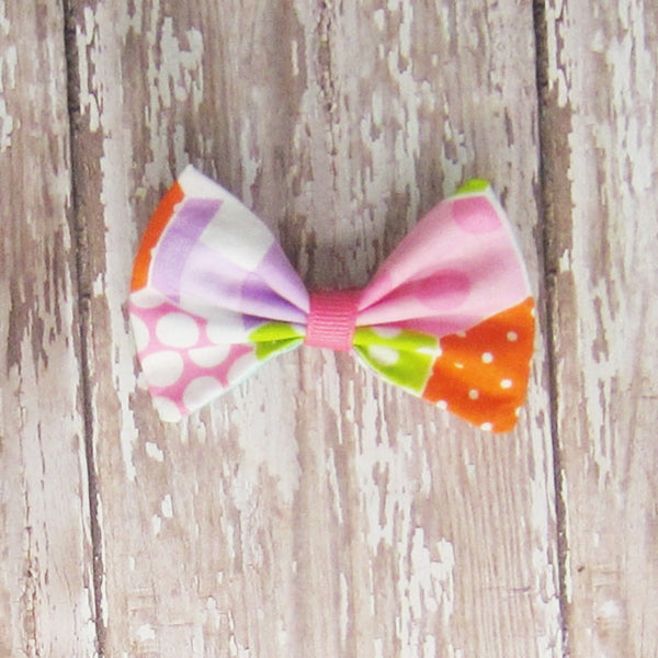 Dog Hair Bow in Blue Fabrics - Hold It!