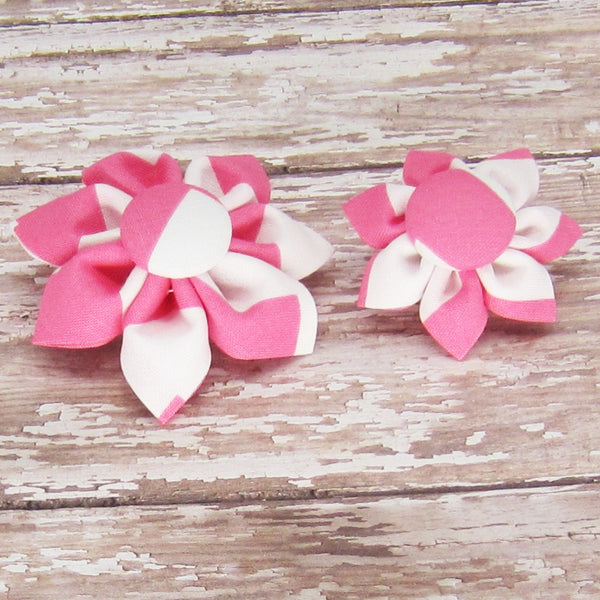 Hot Pink ChevronFlower For Pet Collar-4 Sizes - Hold It!