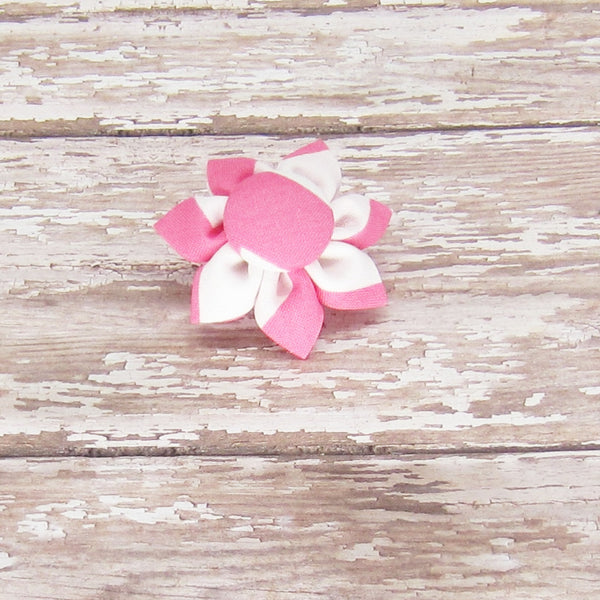 Hot Pink ChevronFlower For Pet Collar-4 Sizes - Hold It!