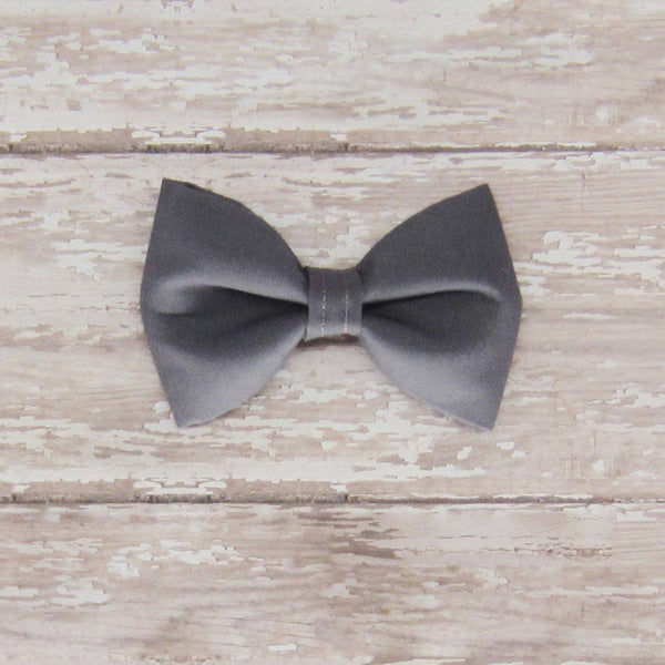 Gray Pet Bow Tie or Sailor Bow-4 Sizes Available - Hold It!