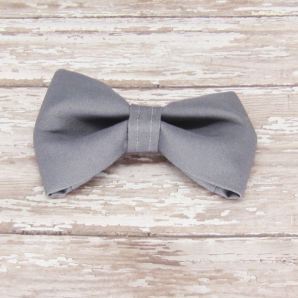 Gray Pet Bow Tie or Sailor Bow-4 Sizes Available - Hold It!
