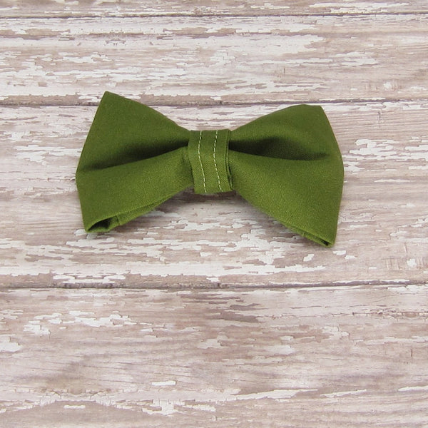 Avocado Green Pet Bow Tie or Sailor Bow-4 Sizes Available - Hold It!