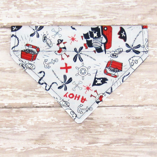 Pirate Island Pet Bandana- Fits Over Collar 4 Sizes Available - Hold It!