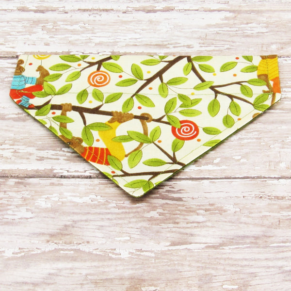 Monkeying Around Pet Bandana- Fits Over Collar 4 Sizes Available - Hold It!