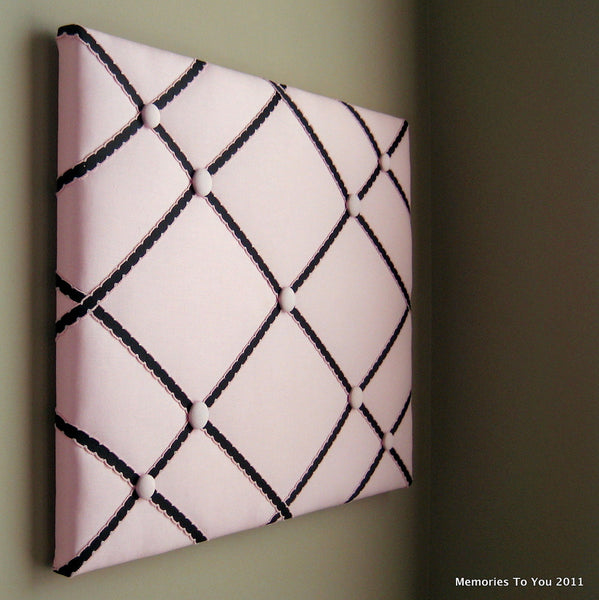 16"x20" Memory Board or Bow Holder-Pink & Black - Hold It!