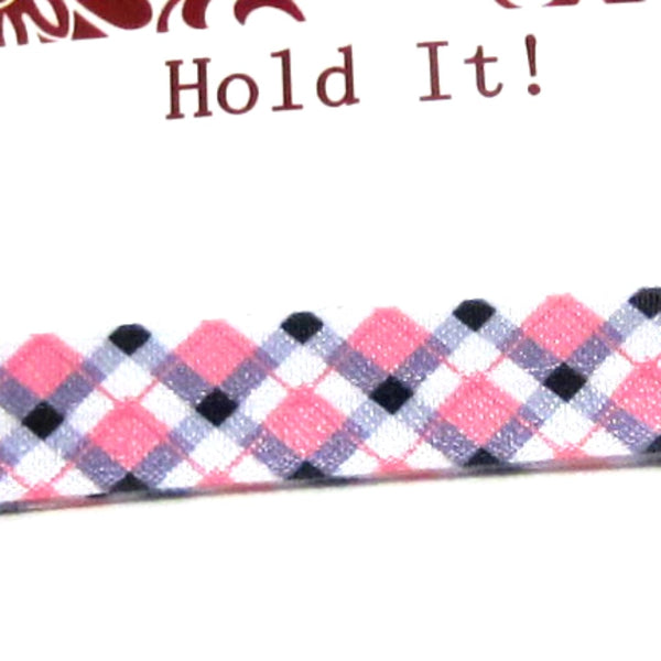 5 yards Tartan Plaid Fold Over Elastic