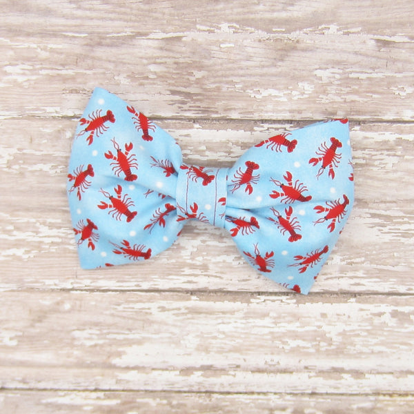 Red Lobster Dot Pet Bow Tie or Sailor Bow-4 Sizes Available