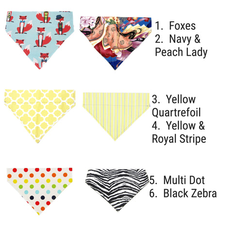 CLEARANCE! Medium Pet Bandana- 6 Fabrics Available