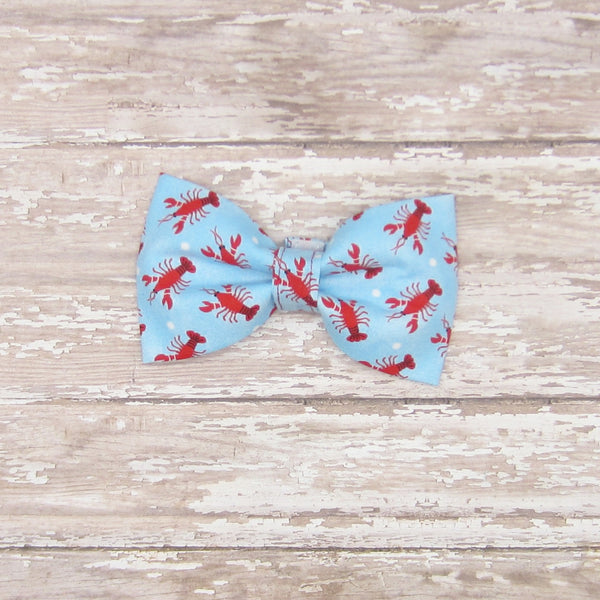 Red Lobster Dot Pet Bow Tie or Sailor Bow-4 Sizes Available