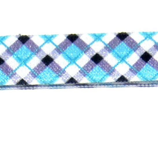 5 yards Tartan Plaid Fold Over Elastic