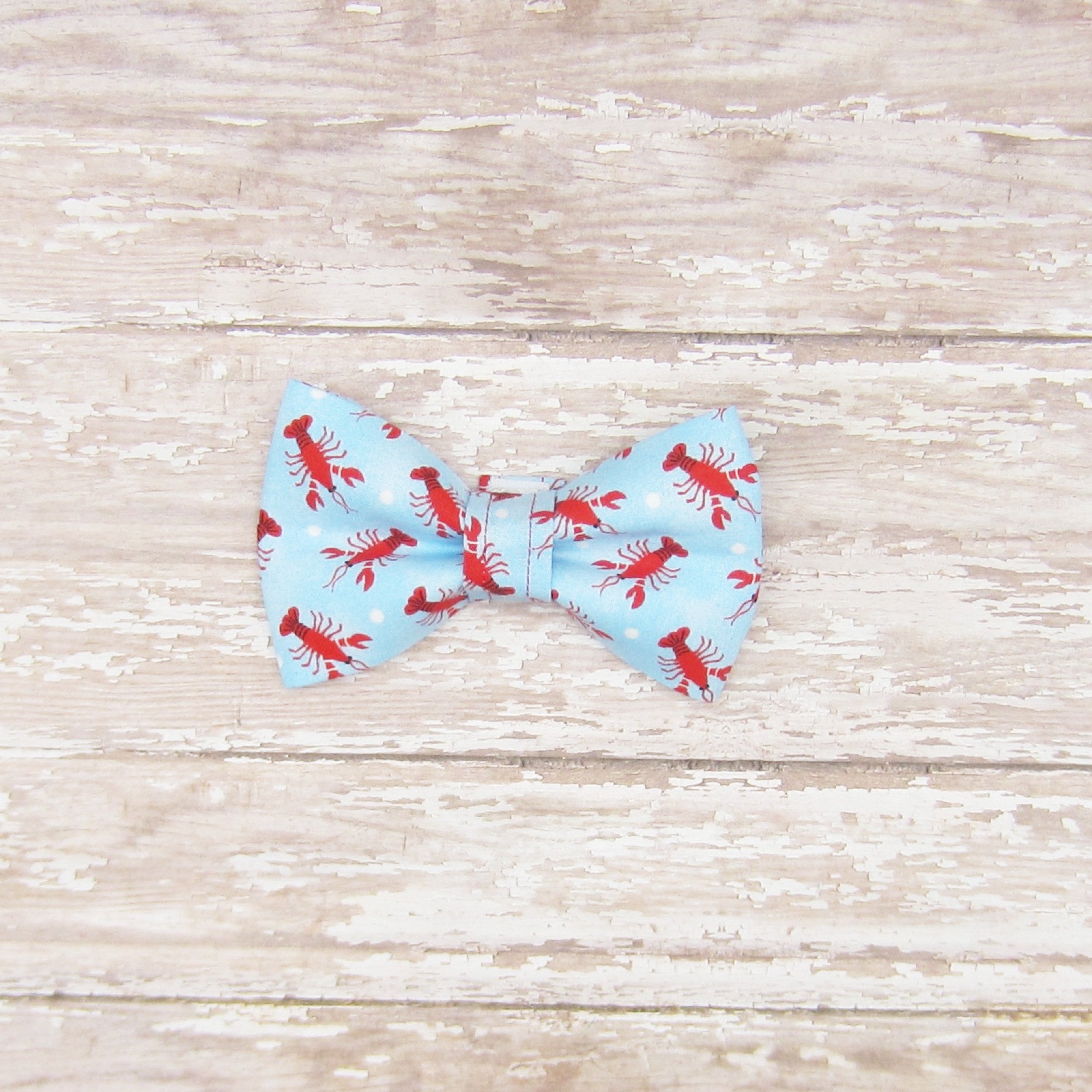Red Lobster Dot Pet Bow Tie or Sailor Bow-4 Sizes Available