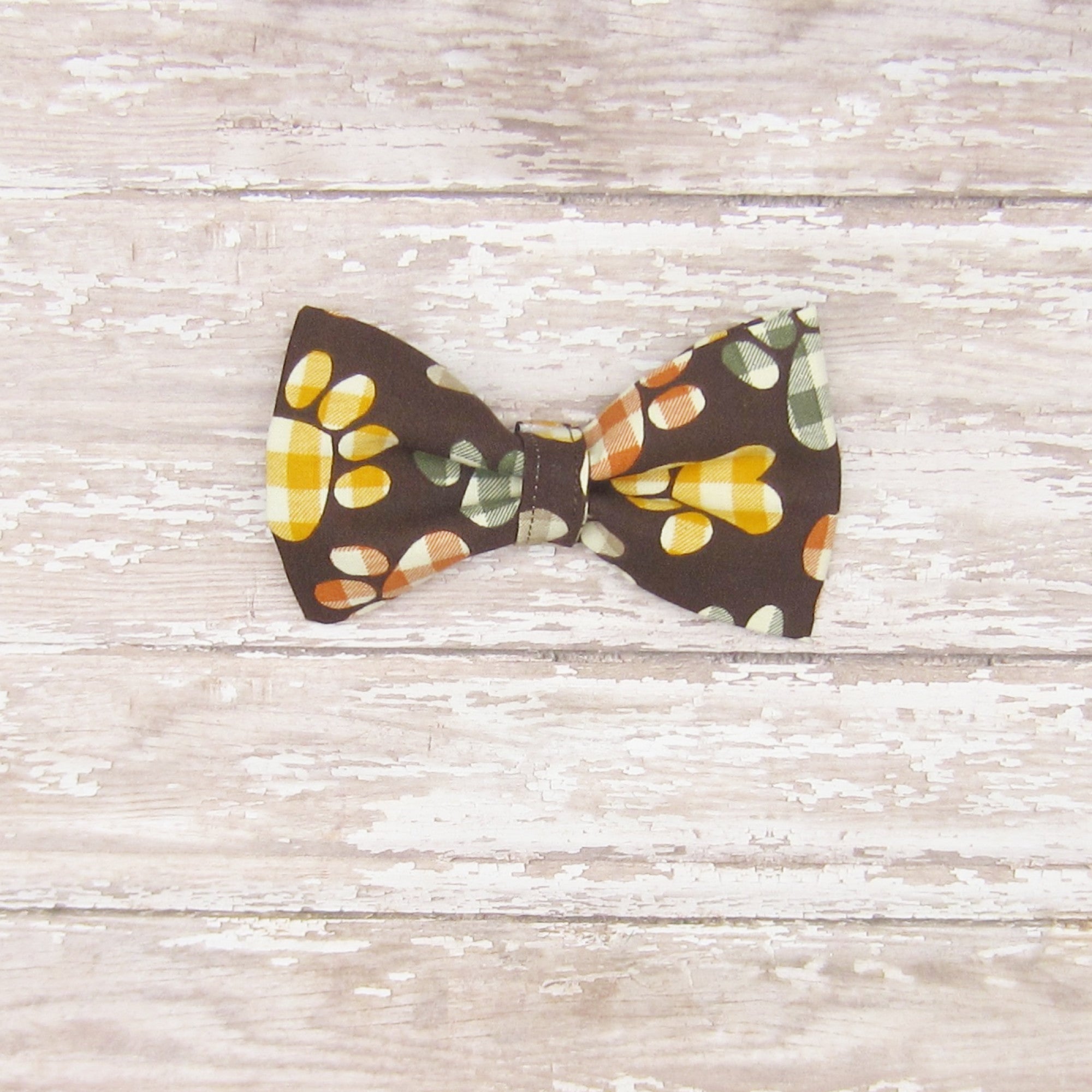 Fall Paw Prints Pet Bow Tie or Sailor Bow-4 Sizes Available
