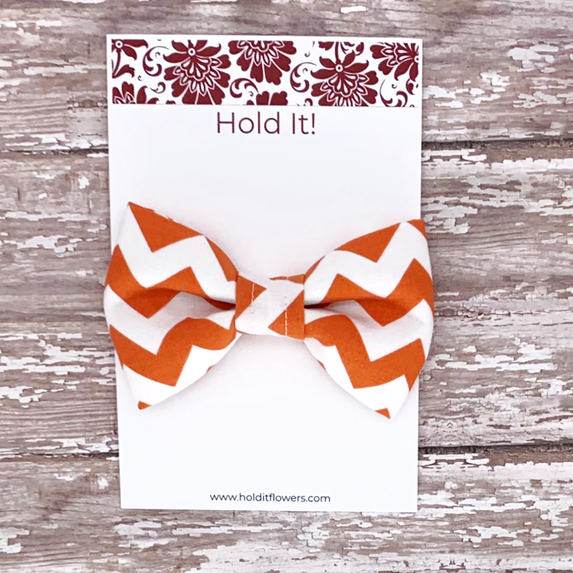 Orange Chevron Pet Bow Tie or Sailor Bow-4 Sizes Available