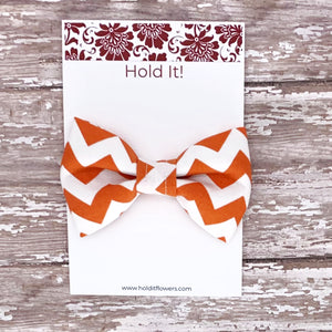 Orange Chevron Pet Bow Tie or Sailor Bow-4 Sizes Available