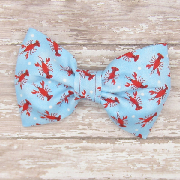Red Lobster Dot Pet Bow Tie or Sailor Bow-4 Sizes Available