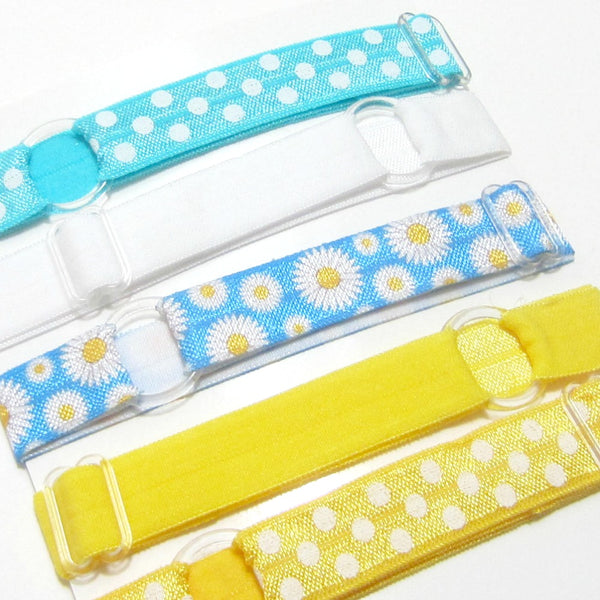 Adjustable Elastic Headband-Set of 5 Blue & Yellow - Hold It!