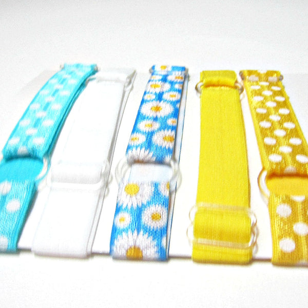 Adjustable Elastic Headband-Set of 5 Blue & Yellow - Hold It!