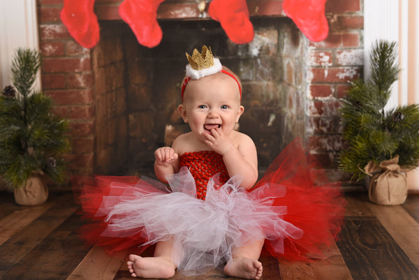 Red & White Colorblock Tutu-2 Sizes Available - Hold It!