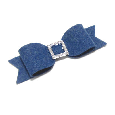Felt and Rhinestone Tuxedo Bow Hair Clip - Hold It!