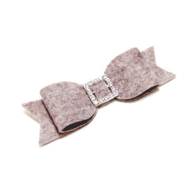 Felt and Rhinestone Tuxedo Bow Hair Clip - Hold It!