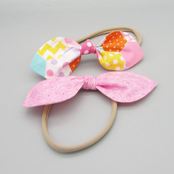 Set of 2 Bunny Ear Nylon Headband Easter