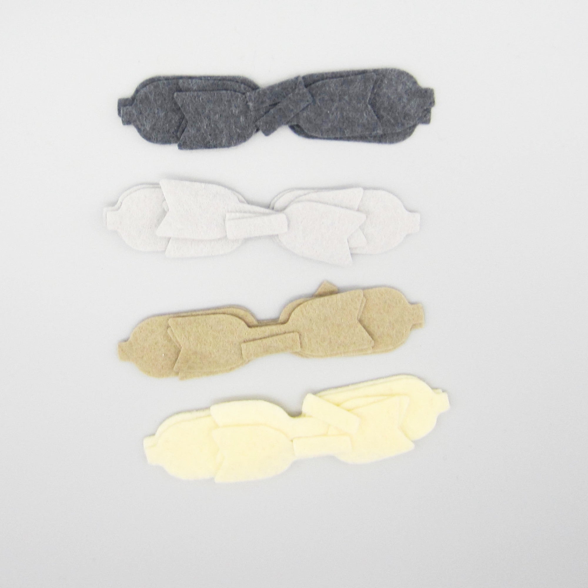 Set of 4 Felt Bow Cutouts