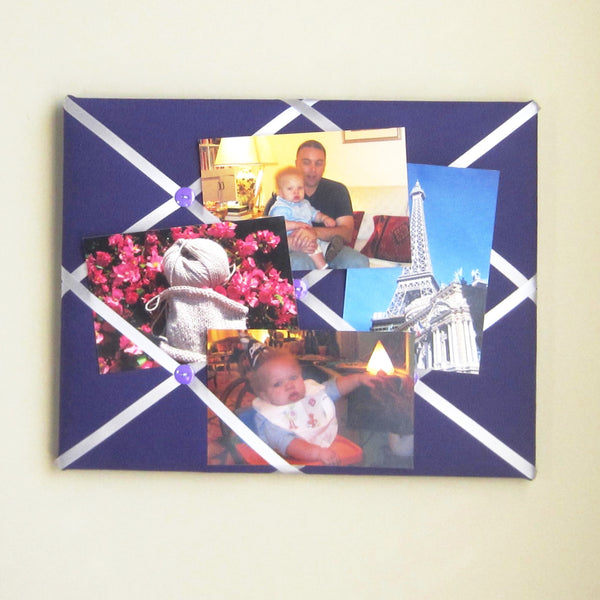 11"x14" Memory Board or Bow Holder-Purple & Silver