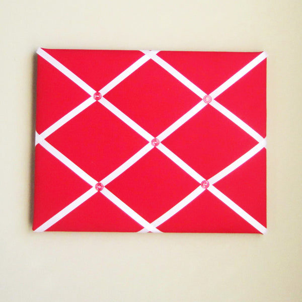 11"x14" Memory Board or Bow Holder-Red & White