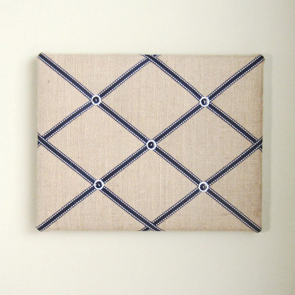 11"x14"  Memory Board or Bow Holder-Burlap & Black
