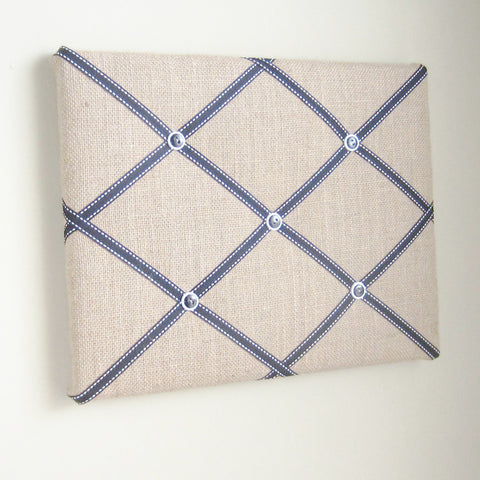 11"x14"  Memory Board or Bow Holder-Burlap & Black