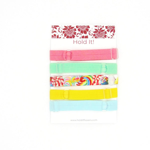 Choose from 2 Sets Adjustable Elastic Headband-Candyland - Hold It!