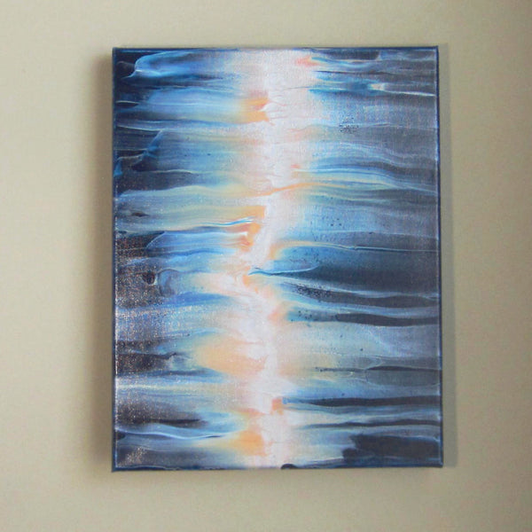 "Reflections of Night" 11"x14" Acrylic Swipe Painting