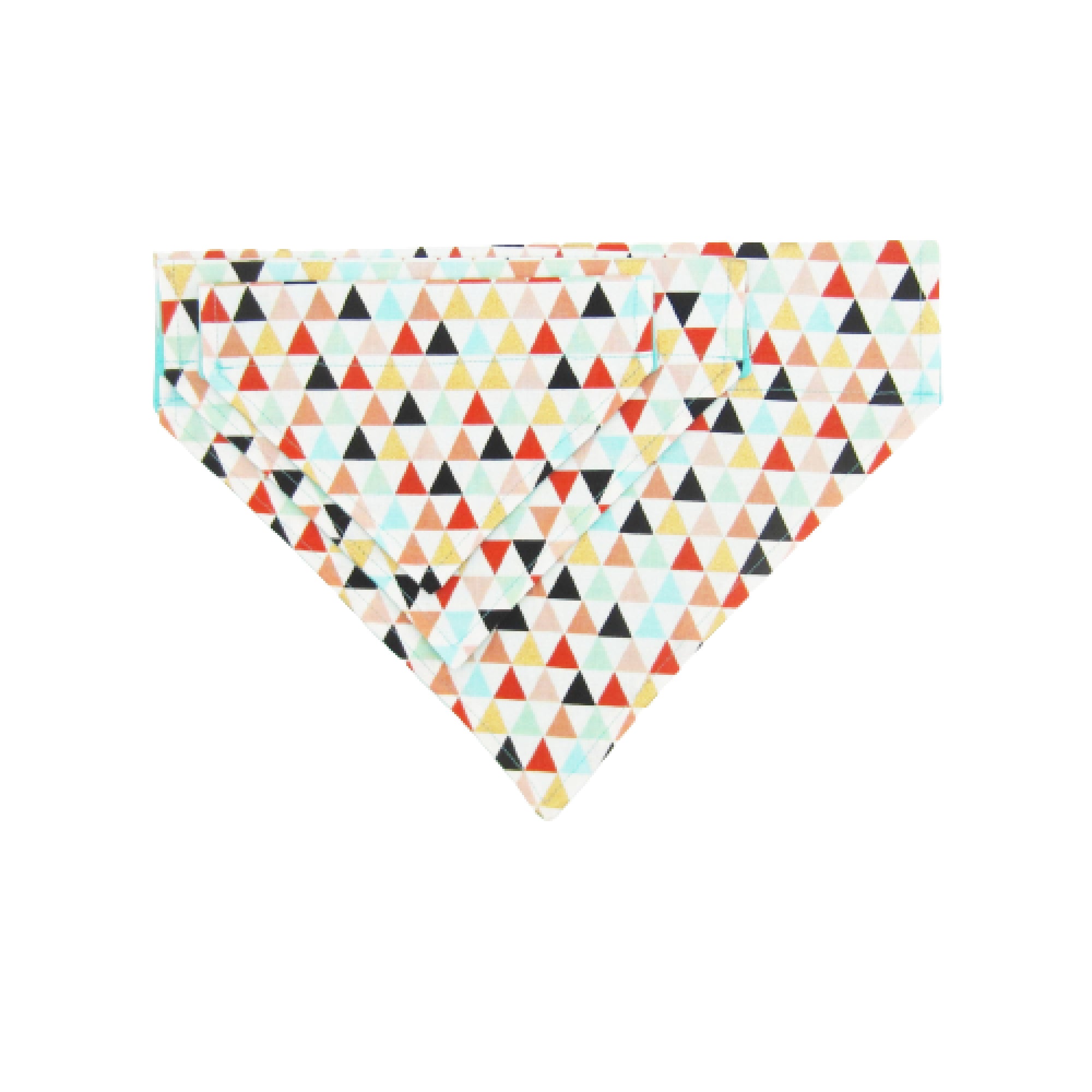 Multicolor Triangle Pet Bandana- Fits Over Collar 4 Sizes Available