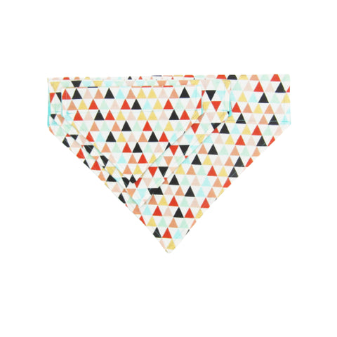 Multicolor Triangle Pet Bandana- Fits Over Collar 4 Sizes Available